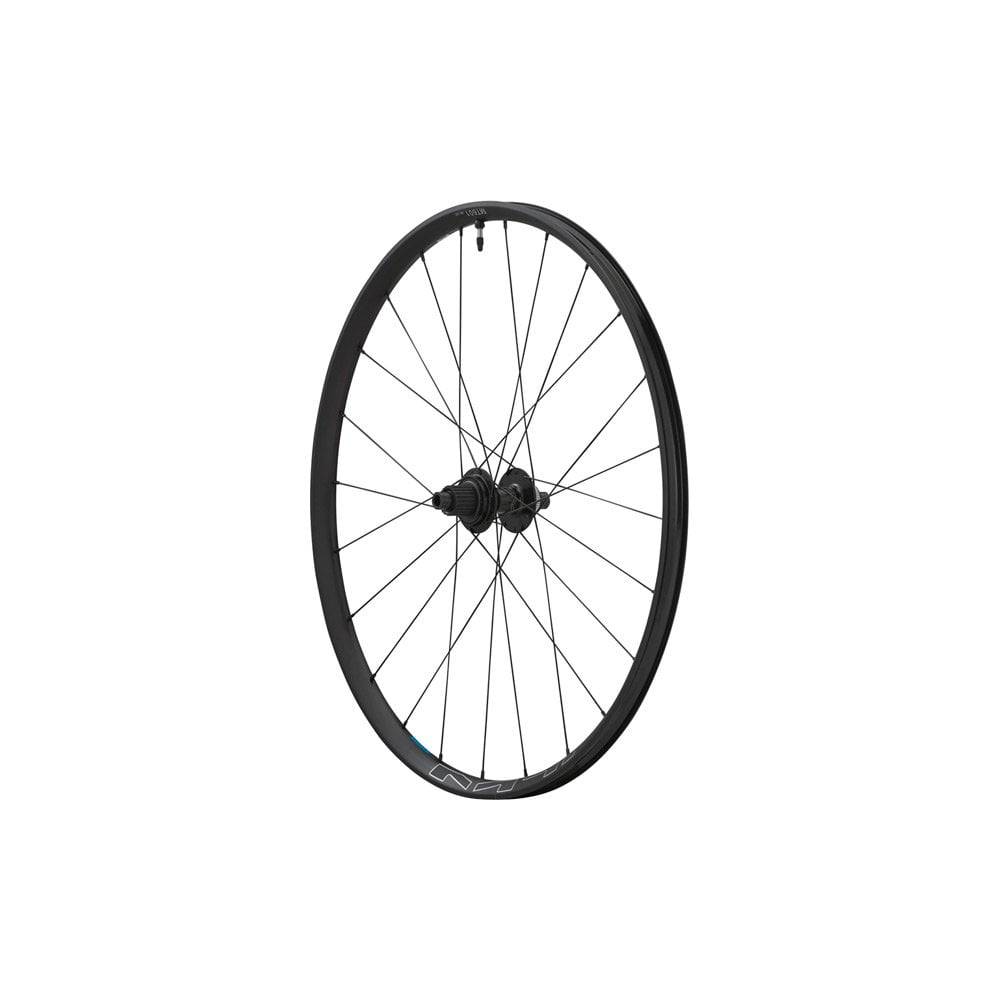 Shimano WH-MT601 tubeless-ready rear mountain bike wheel, 29-inch, 12-speed, black, with 12x142mm axle for 29er bikes.