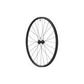 Shimano WH-MT601 29er front wheel with tubeless compatibility, black finish, 15x110mm axle, mountain bike components
