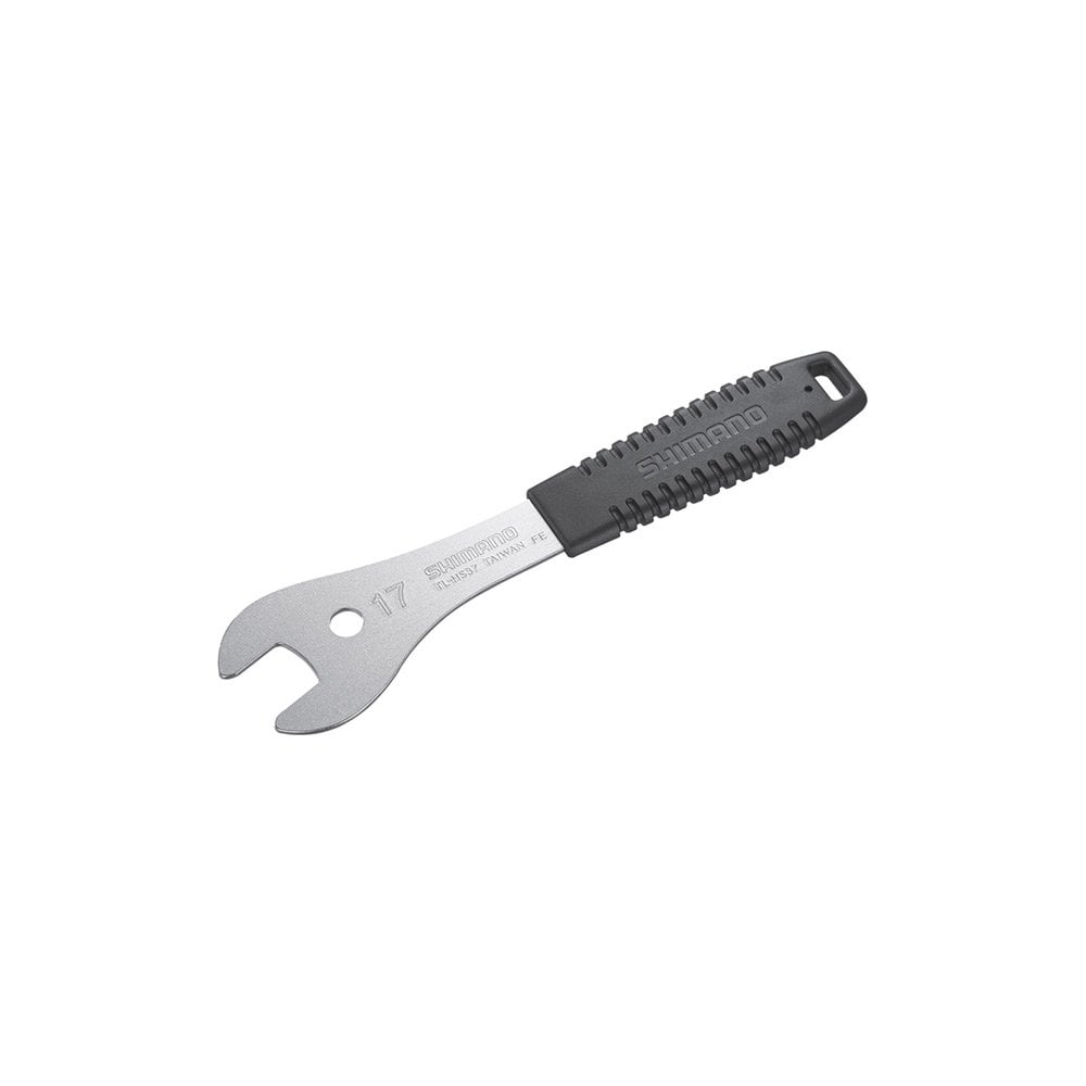 Shimano TL-HS37 17mm cone spanner for bike workshops, durable Shimano workshop tool for hub and bearing adjustments.