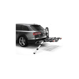 Thule 933401 folding loading ramp for EasyFold XT bike rack, showing compact storage and durable design for easy transportation.
