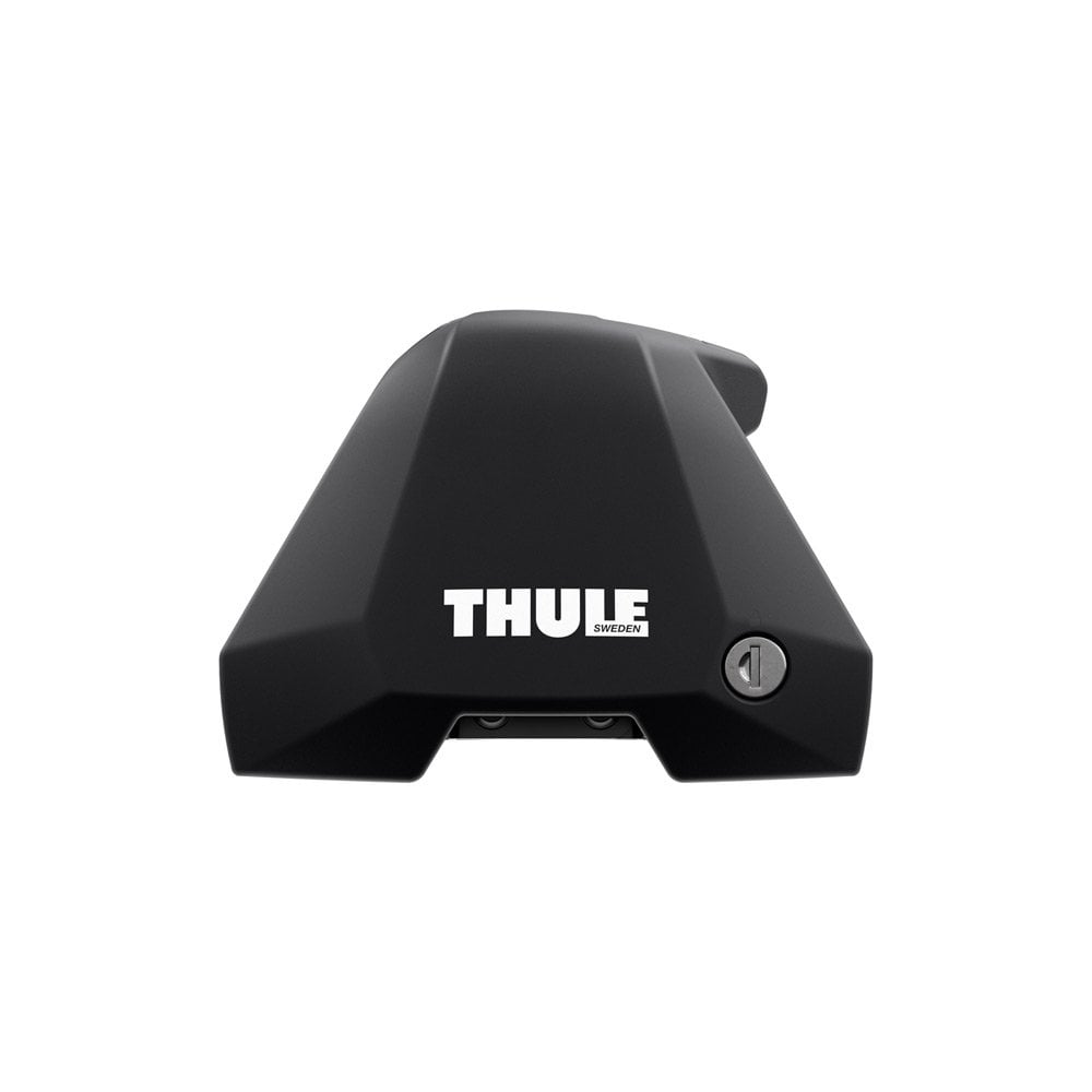 Thule 7205 Edge Bar Clamp Kit with Locking System for roof load carriers, showing black clamps and locking mechanisms.