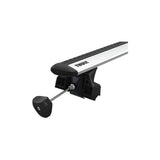 Thule 7106 Evo flush rail foot pack for low profile roof rails, set of four, with mounting hardware and sleek design.