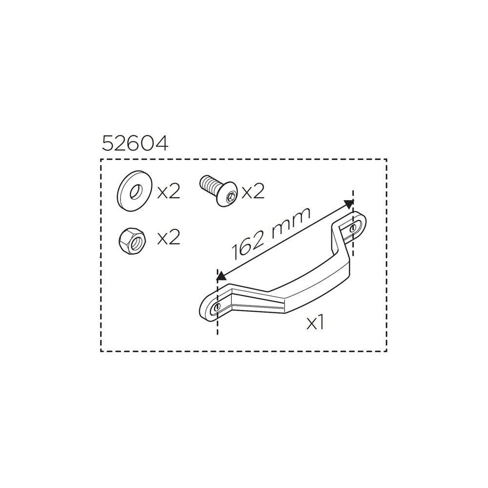 Thule RoundTrip hard handle kit replacement for bike case, genuine spare part, durable accessory for secure luggage handling.