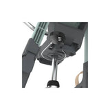 Urban Iki front seat wire lock with combination lock for securing child bike seats, showing the sturdy cable and locking mechanism.