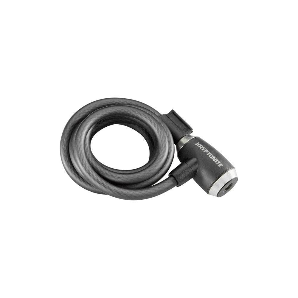 Kryptonite Kryptoflex 1218 key cable lock, 12mm x 180cm with weather guards and easy-click system, accessory for bike security.