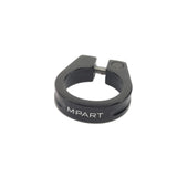 M Part Threadsaver Seat Clamp in black, 31.8 mm, durable bike frame protector for securing bike seats and components.