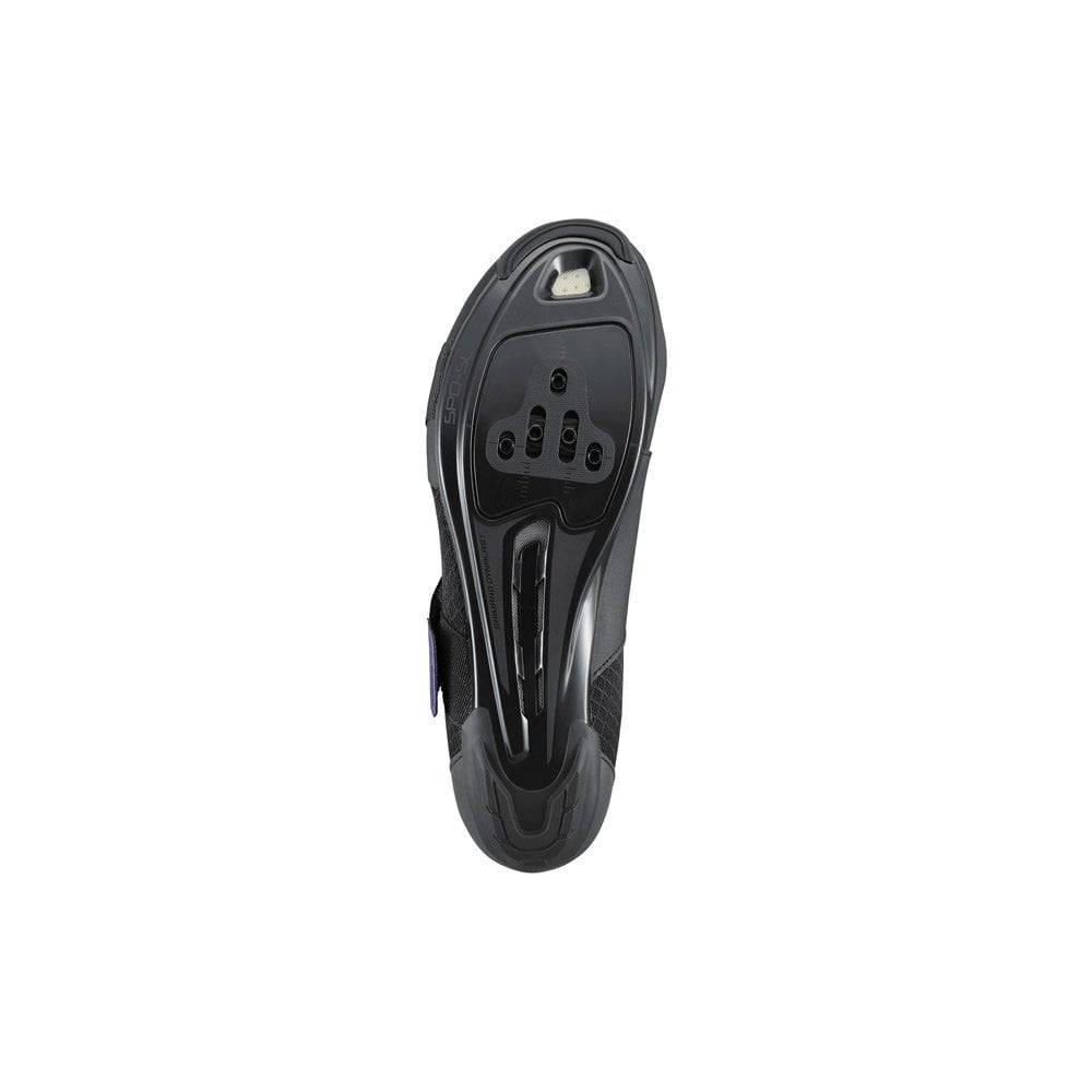 Shimano IC100 indoor cycling road shoes with breathable mesh and SPD compatibility, featuring a sleek design and secure fit.