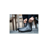 Shimano Men’s S-PHYRE cycling toe overshoes with BOA® Dial for cold weather cycling, shown on a cyclist's feet.