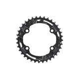 Shimano Deore FC-M5100-2 36T outer chainring for 11-speed MTB crankset with 36-26T compatibility, black metal component.