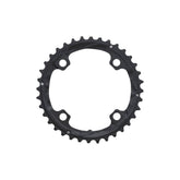 Shimano Deore XT FC-T781 36T black triple chainring for 10-speed mountain bike, component replacement part.