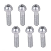 Thomson black replacement stem bolts, 6-pack, bicycle stem hardware components for secure bike stem installation.
