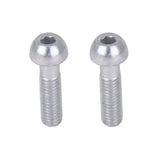 Six Thomson silver replacement stem bolts for seatposts and stems, showing close-up of durable metal components.
