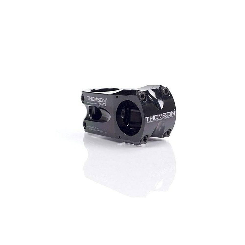Thomson Elite X4 MTB stem in black, 1.5 x 4, 0° angle, designed for 31.8mm handlebars, bike component for mountain biking