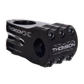 Thomson Elite BMX stem in black with 0° angle, 50mm length, 22.2mm handlebar clamp, bicycle component for BMX bikes.