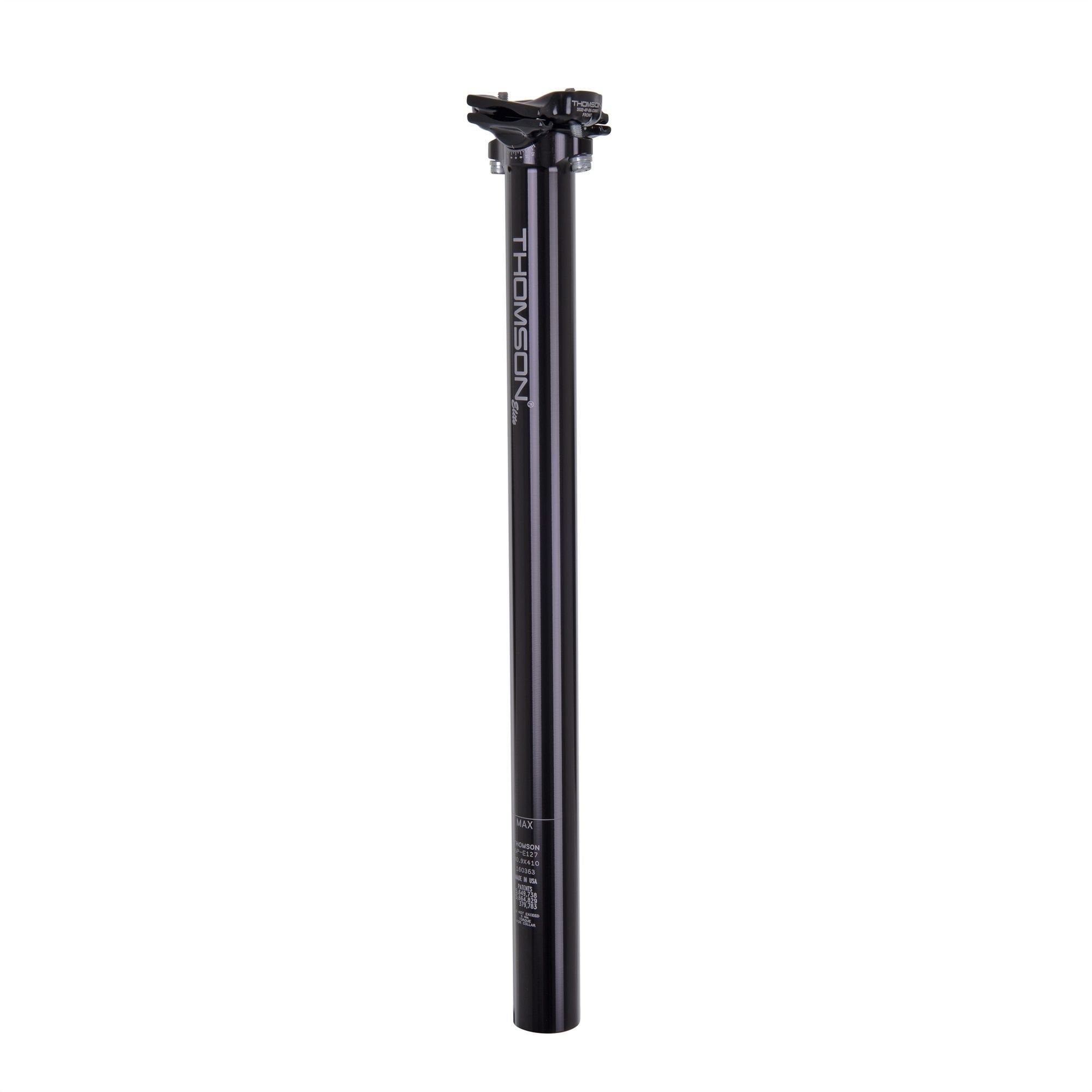 Thomson Elite inline bike seatpost in black, high-strength durable component for bike saddle support and riding stability.