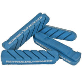 Kinesis UK Reynolds Cryo Blue POWER brake pads for Shimano two-wheel bikes, compatible with carbon rims, close-up view