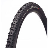 Challenge GRIFO RACE V CL Black 700x33 road bike tyre with 120tpi for racing and training, featuring a sleek black design.