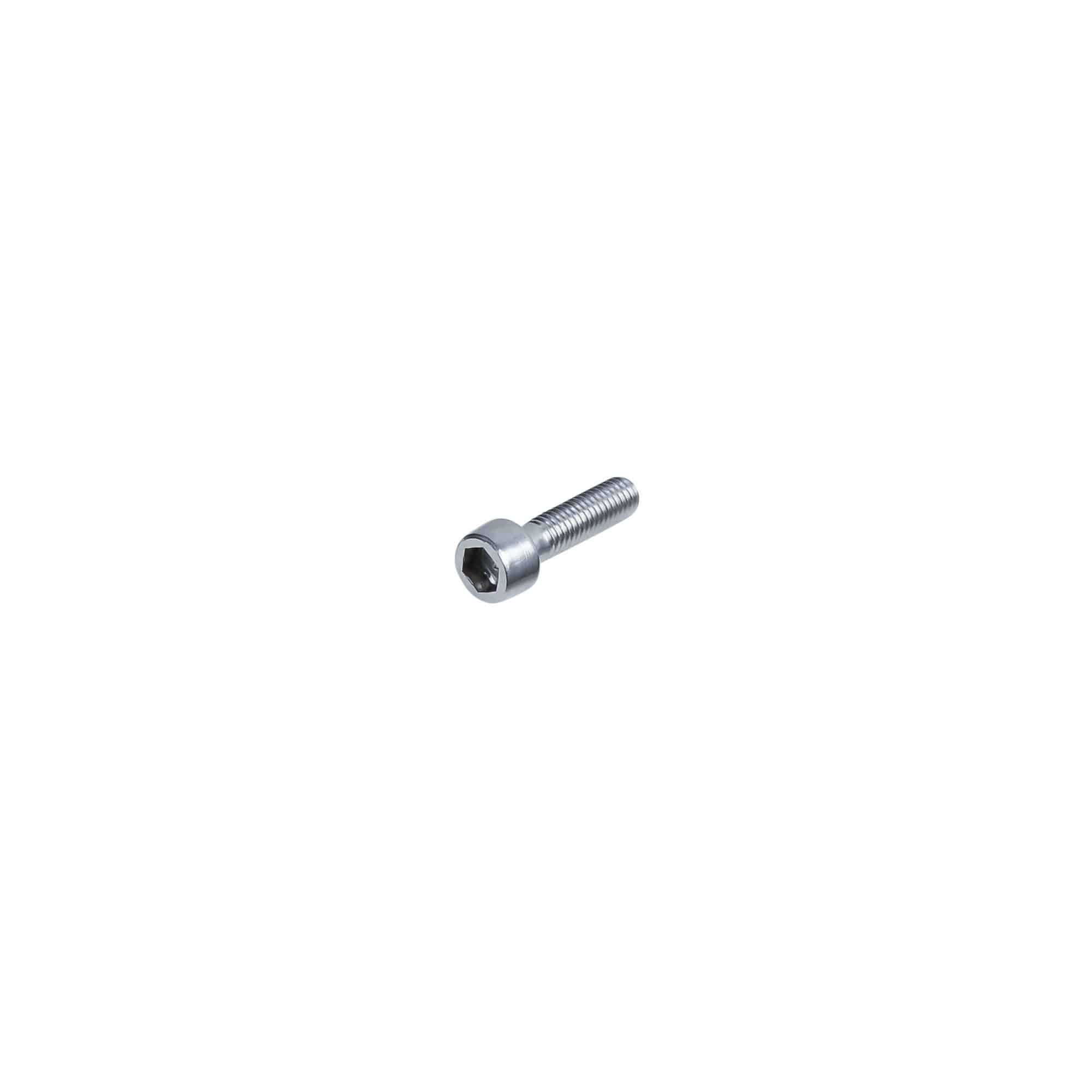 Trek SRAM Yaw 14mm front derailleur hanger bolt in silver, bike component for precise gear shifting.