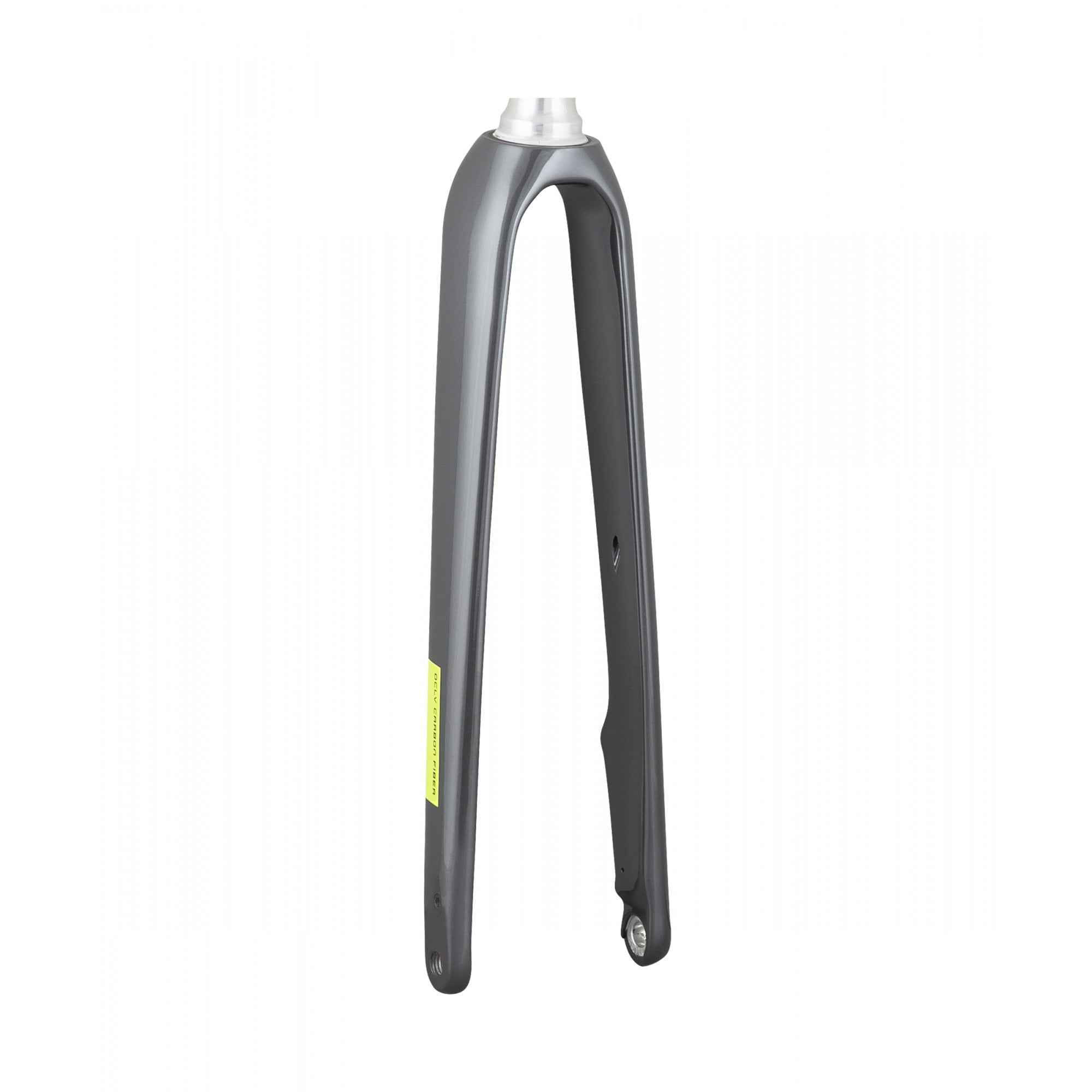 Trek Domane AL 3 2021 road bike disc brake fork, lightweight cycling component, black with silver accents, mounted on bike.