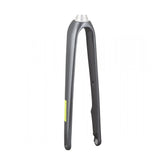 Trek Domane AL 3 2021 road bike disc brake fork, lightweight cycling component, black with silver accents, mounted on bike.