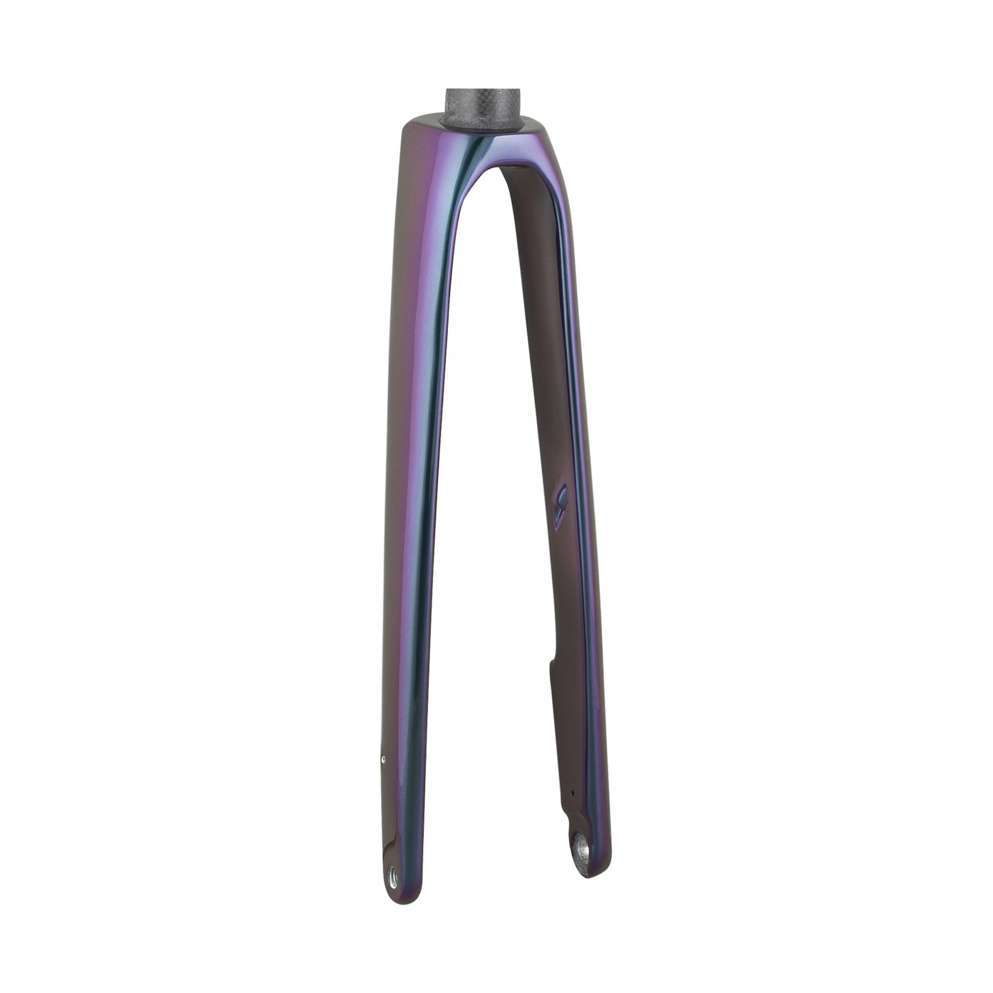 Trek Domane SLR 700C road bike forks, lightweight carbon components designed for precise steering and control.