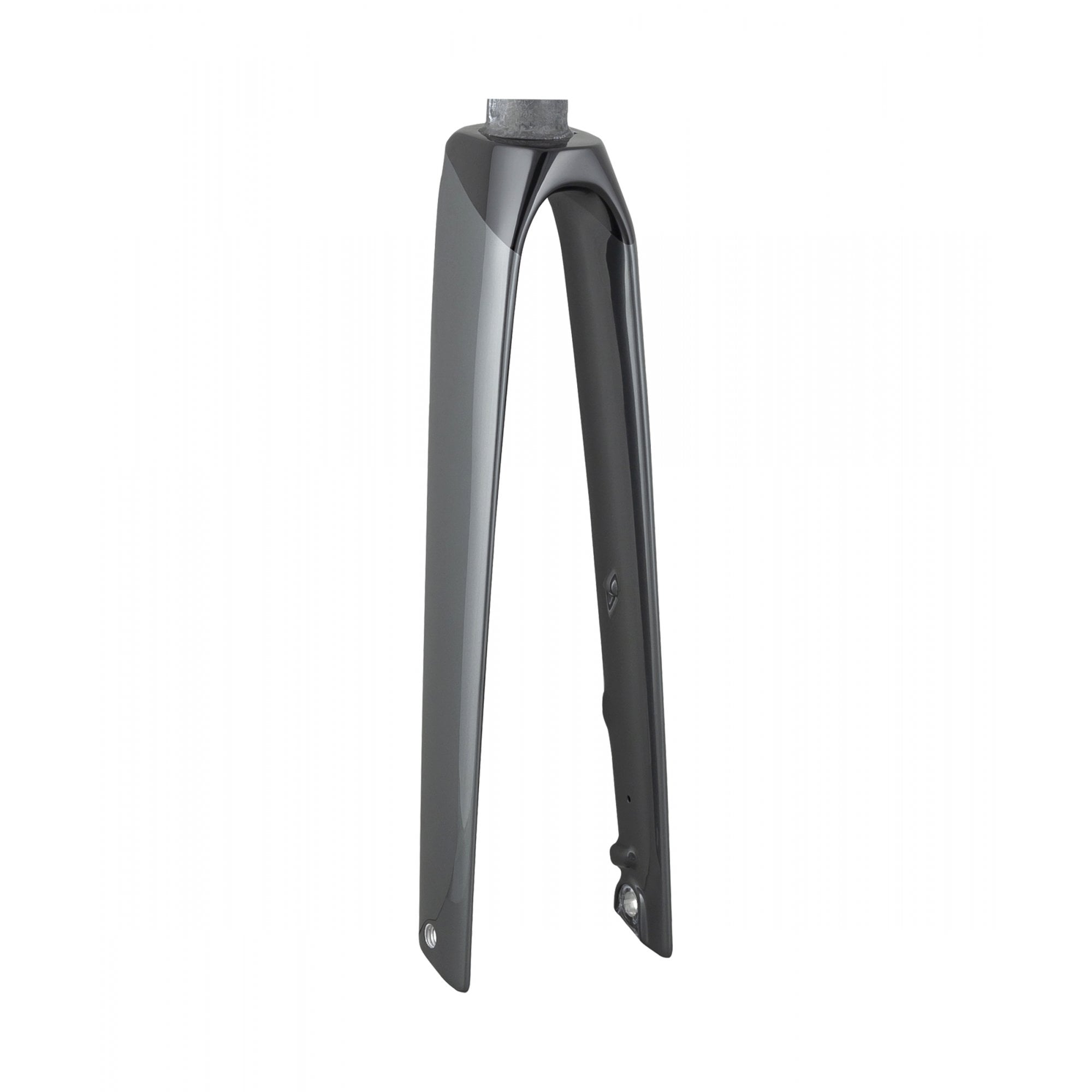 Trek Madone SL 700C road bike forks, lightweight carbon components designed for precise steering and control.