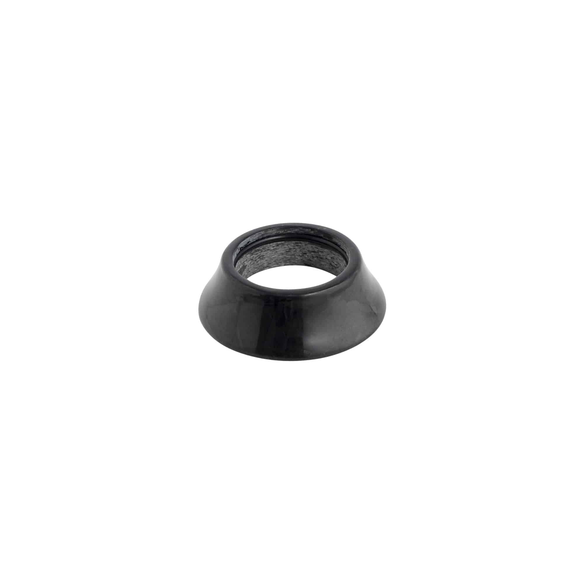 Trek Domane SLR carbon headset top cover for front IsoSpeed system, bike frame component, black and carbon finish.