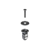 Trek Madone SLR black headset compression plug for 28.6mm steering tube, ensuring smooth and secure bike handling.