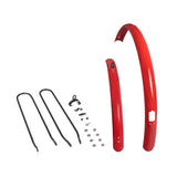 Trek Verve+ Fender Set with Struts, original replacement road guards for bike accessories, black plastic mudguards with mounting hardware