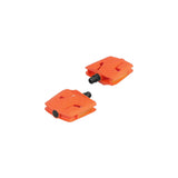 Trek kids' small flat platform pedals for children's bikes, durable plastic design with textured surface for grip.
