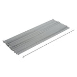 Bontrager 310mm round J-bend steel spokes, 14 gauge, for bicycle wheel builds, shown in a box of 100 pieces.
