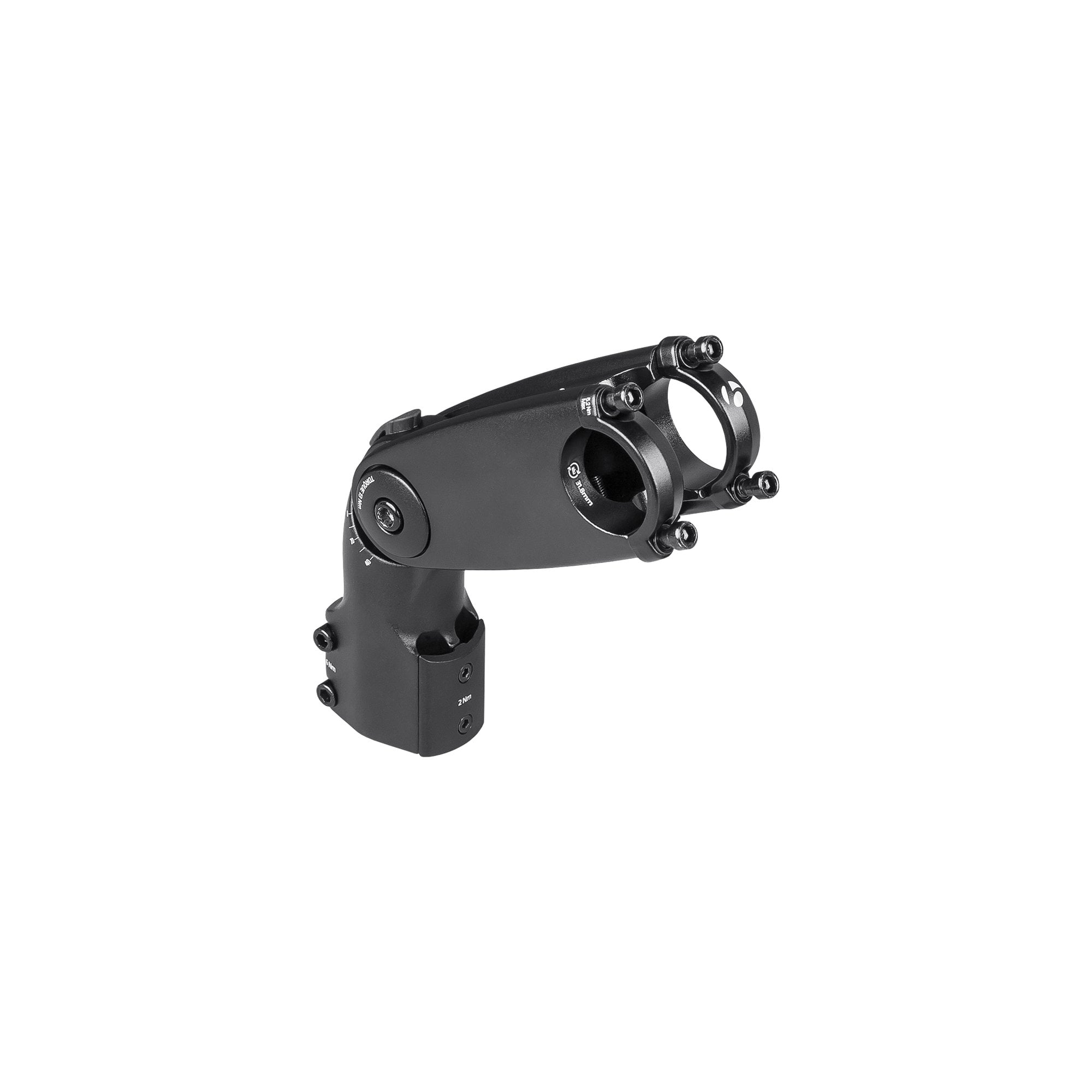 Bontrager Blendr adjustable integrated stem for 31.8mm handlebars, 85mm length, cycling bike component, black finish