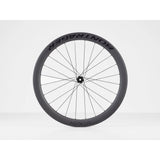 Bontrager Aeolus Pro 51 TLR disc road wheels with tubeless-ready carbon aero rims mounted on a bicycle.