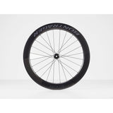 Bontrager Aeolus RSL 62 TLR disc road wheels with tubeless-ready carbon aero rims and aerodynamic design for cycling.