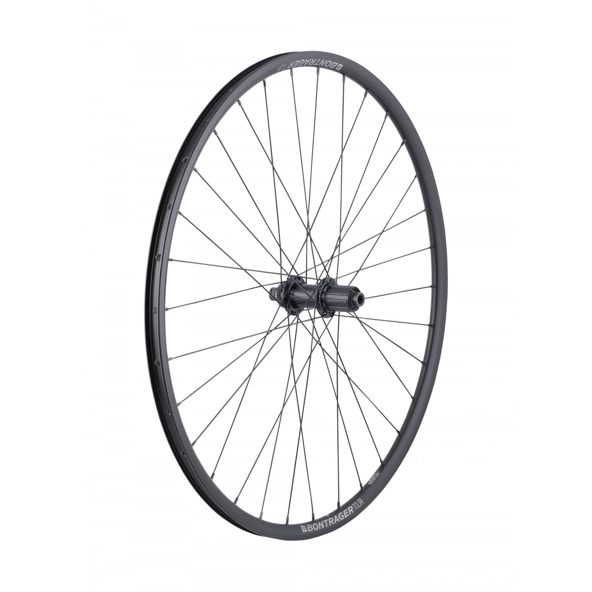 Bontrager Approved TLR Centerlock Disc Wheels 700c tubeless-ready road bike wheelset with black alloy rims and disc brake hubs.