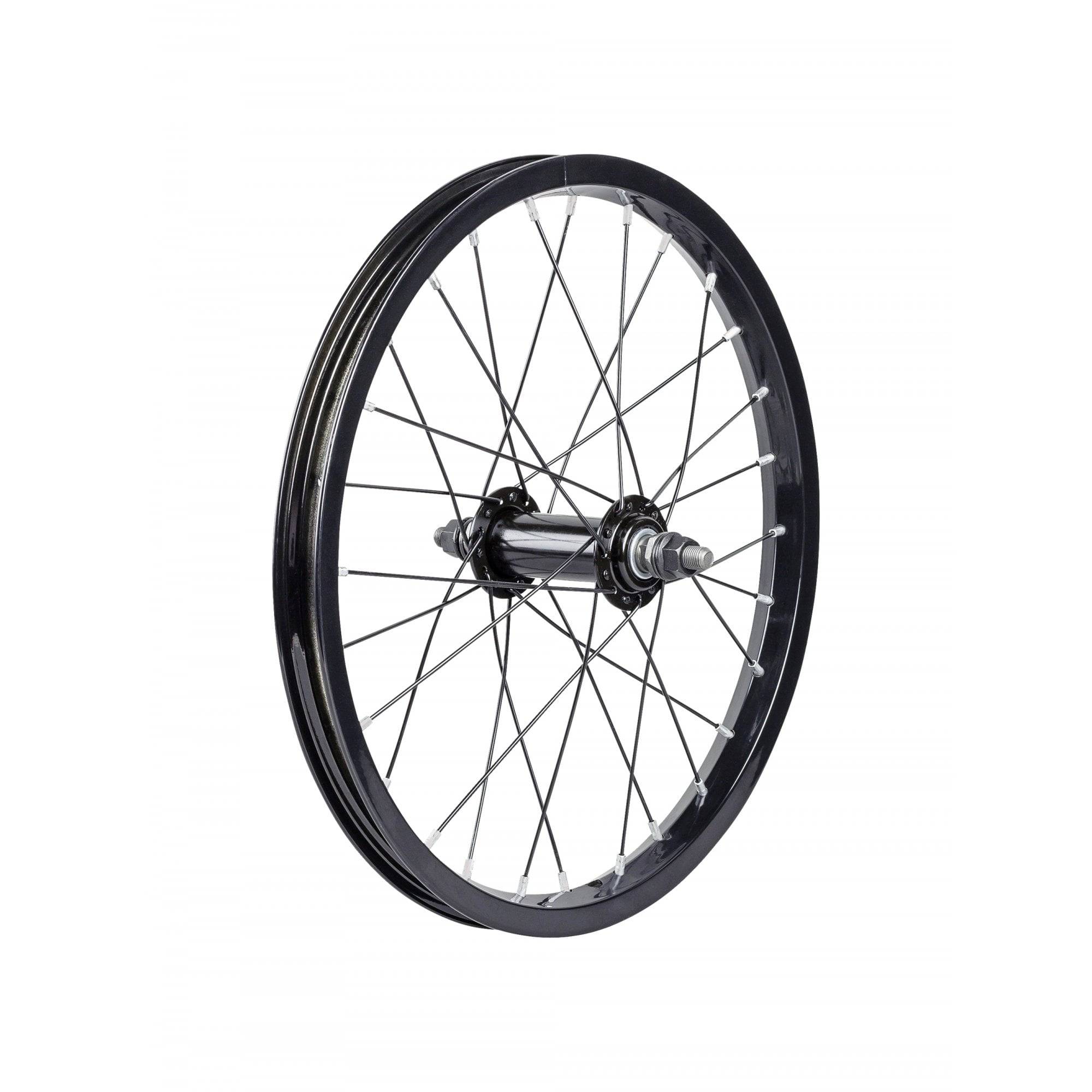 Trek Precaliber 16 kids' bike coaster brake rear wheel, durable bike component with rim and spokes for children's bicycles