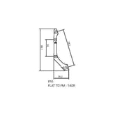 TRP FR1 Flat Mount Rear Brake Caliper Adapter for 140mm disc brakes, component for bike brake system installation