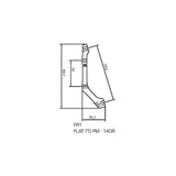 TRP FR1 Flat Mount Rear Brake Caliper Adapter for 140mm disc brakes, component for bike brake system installation