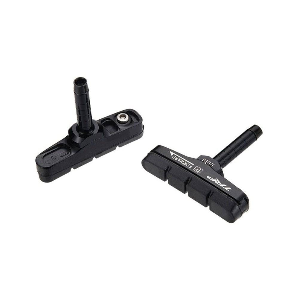 TRP Inplace Adjust CX disc brake kit with four holders and carbon pads, black color, bicycle component for enhanced braking performance
