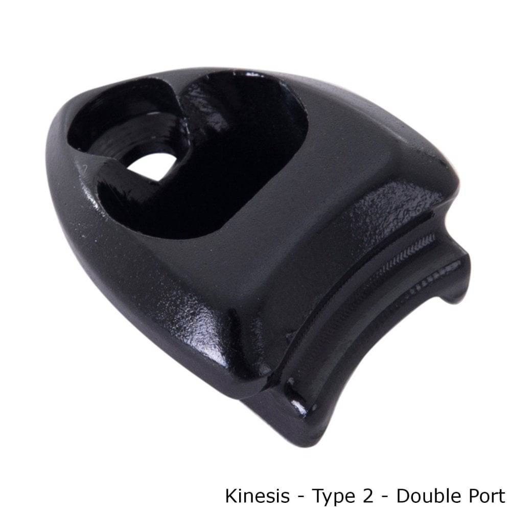 Kinesis UK Type 2 port double for RTD frameset with dual cable routing, Di2 compatible bike component showing cable ports and frame attachment