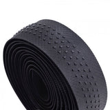 Kinesis UK black cycling bar tape with anti-slip PU and Vex gel cushioning, designed for comfortable bike handlebar grip.