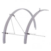 Kinesis UK silver road mudguards for cycling tires up to 45mm, designed as durable bike fenders for road biking.