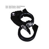 Kinesis UK bolted seat clamp for bike frames, showing the metal clamp with bolt and hardware for bike component spares.