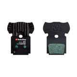 SwissStop Formula Black Exotherm 2 disc brake pads for high-performance bike braking components, shown in close-up view.