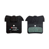 SwissStop Disc 27 brake pads for Shimano MTB ZEE ZE M8020, black exotherm 2 components, shown on the product packaging.