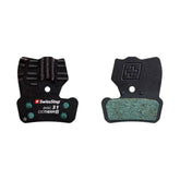 SwissStop Disc 31 brake pads for SRAM MTB G2, Guide, and Level Black Exotherm 2 mountain bike components shown in the image.