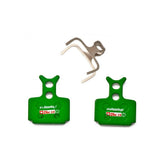 SwissStop Disc 25 brake pads for Formula Green Disc C brake system, showing the high-quality component for bicycle braking.