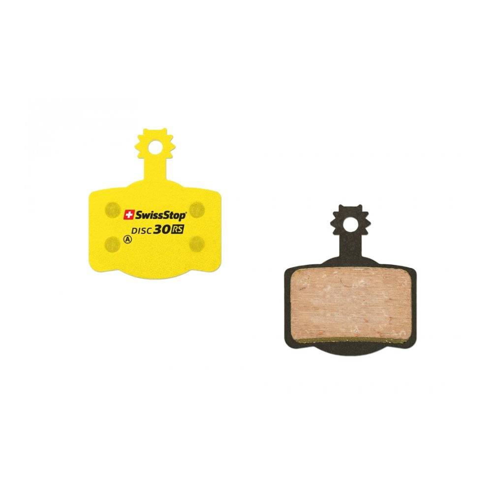 SwissStop Disc 30 brake pads for Magura MT2,4,6,8 and Campagnolo EKAR disc brakes, showing the brake pad components.