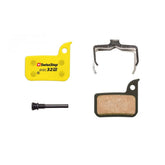 SwissStop Disc 32 brake pads for SRAM Road G1 Red eTap AXS, Force, and Rival Yellow disc brakes, components for bike braking systems.