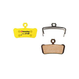 SwissStop Disc 31 brake pads for SRAM MTB G2, Guide, Level Yellow disc brakes, shown in a close-up image.